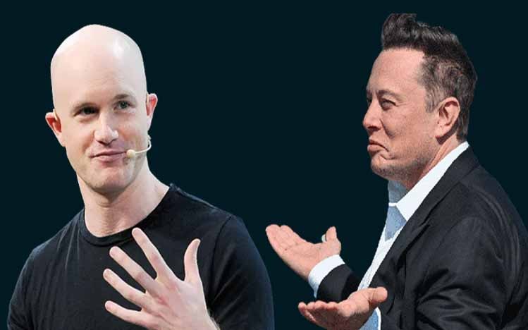 Elon musk and CEO Coinbase