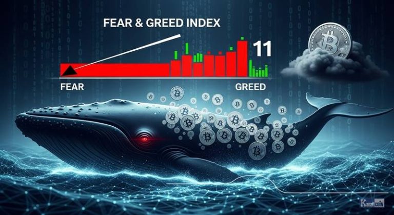 Fear & Greed Hits 11 as Bitcoin Whales Buy 270,000 BTC