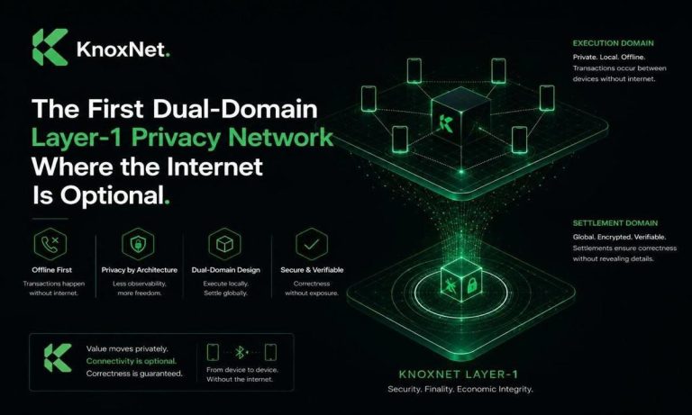 KnoxNet Introduces the First Dual-Domain Layer-1 Privacy Network Where the Internet Is Optional