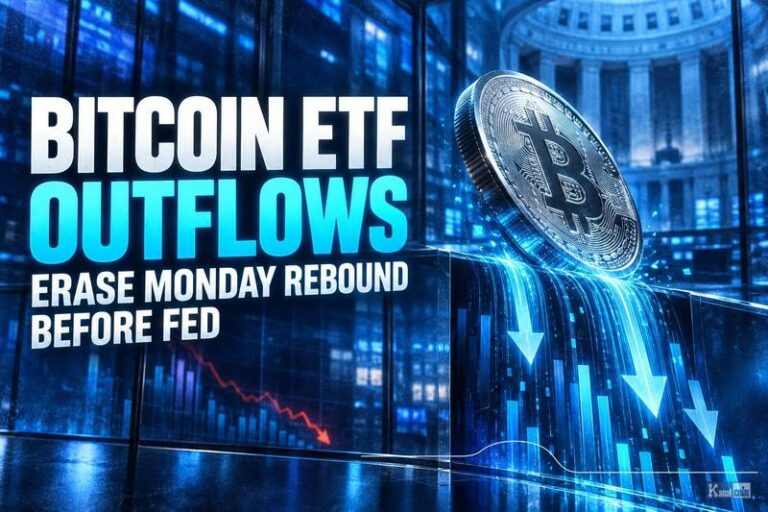 Bitcoin ETF Outflows Erase Monday Rebound Before Fed