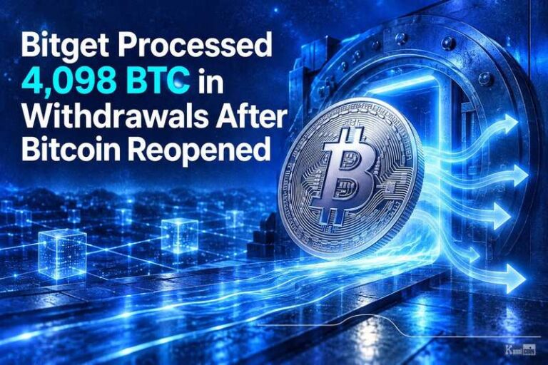 Bitget Processed 4,098 BTC in Withdrawals After Bitcoin Reopened