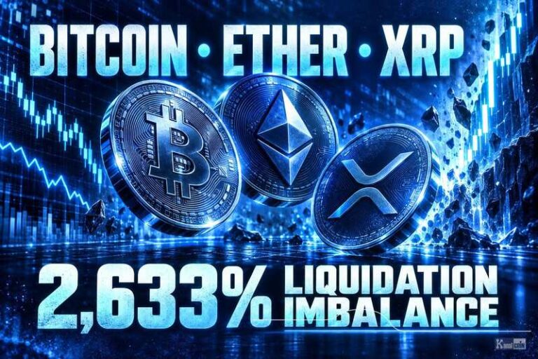 Bitcoin, Ether, XRP Drive 2,633% Liquidation Imbalance