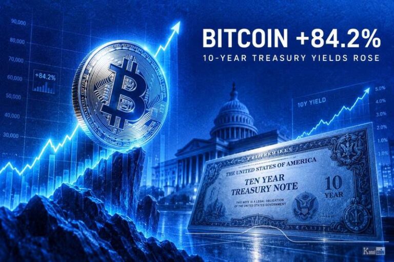 Bitcoin Up 84.2% as 10-Year Treasury Yields Rose