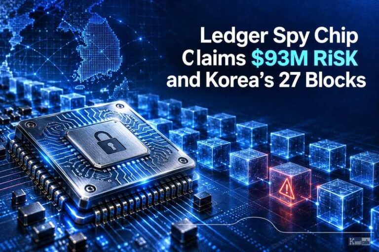 Ledger Spy-Chip Claims, $93M Risk and Korea’s 27 Blocks